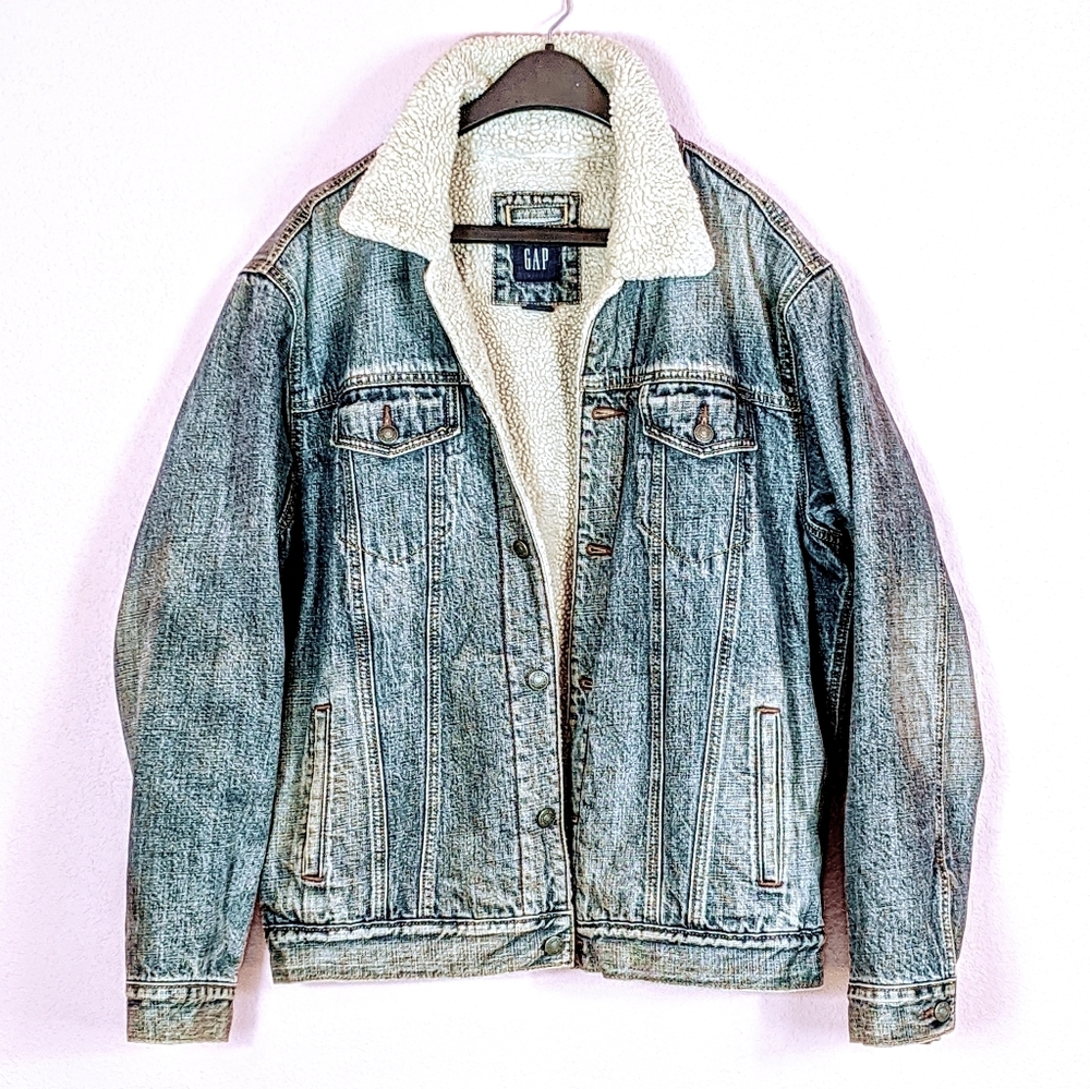 Vintage GAP Denim Sherpa Men's Size Large